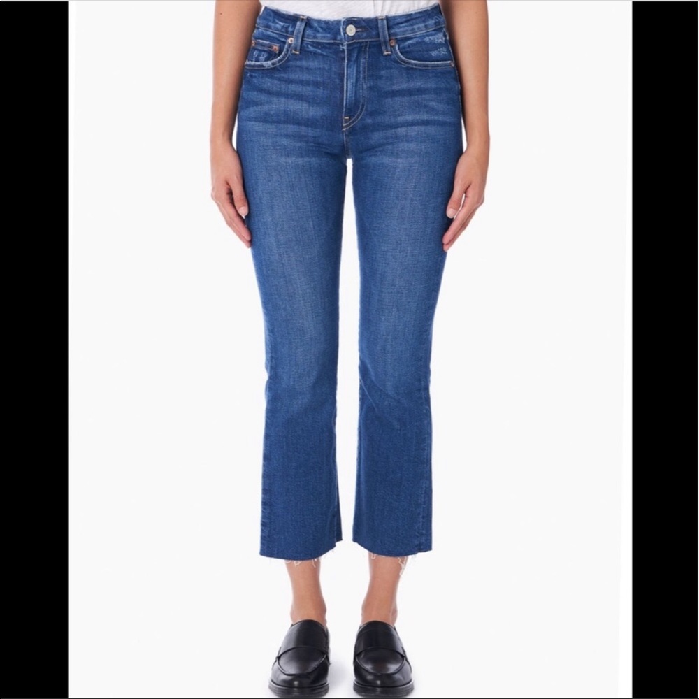 TRAVE Colette Midrise Kick Flare Raw Hem Jeans 24 - Picture 2 of 6